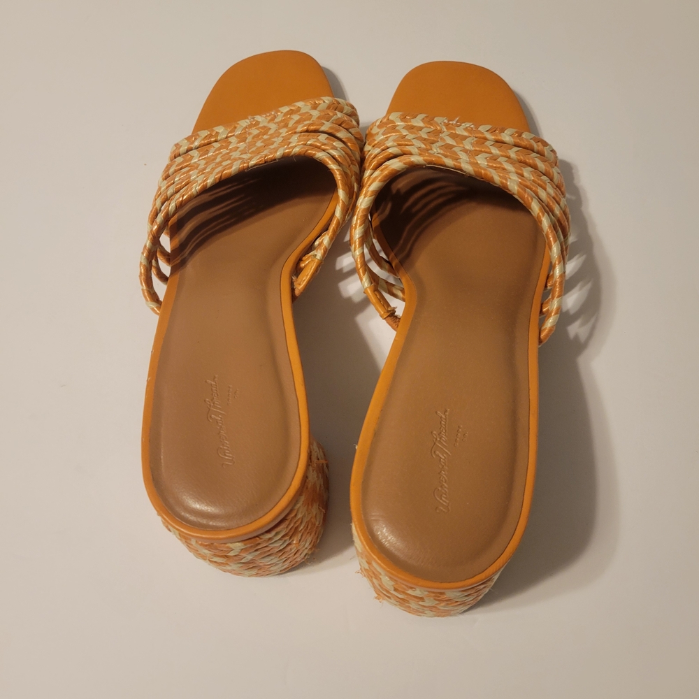 Universal Thread Orange Braided Mules